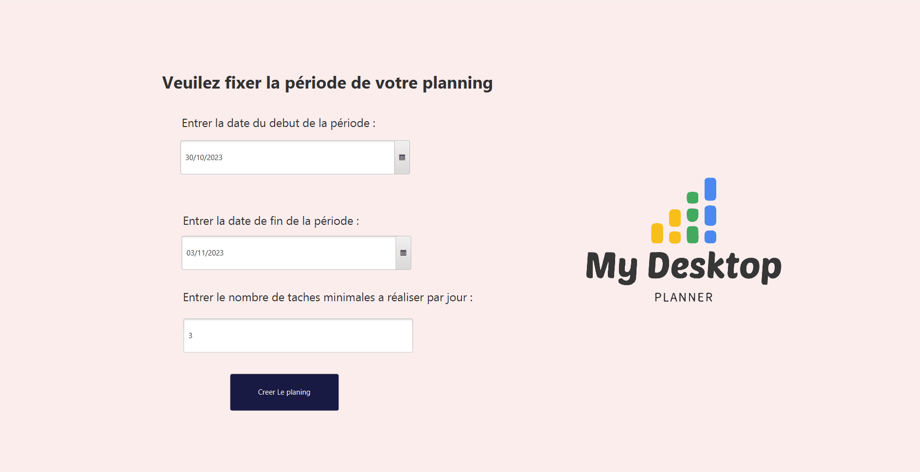 MY DESKTOP PLANNER